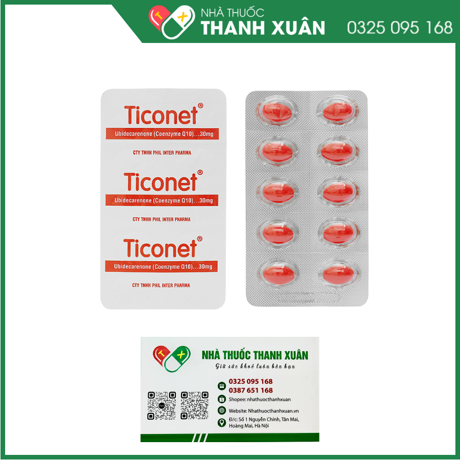 Ticonet 30mg hỗ trợ duy trì sức khỏe tim mạch